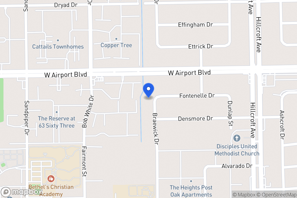 Map of 12314 Braewick Dr, Houston