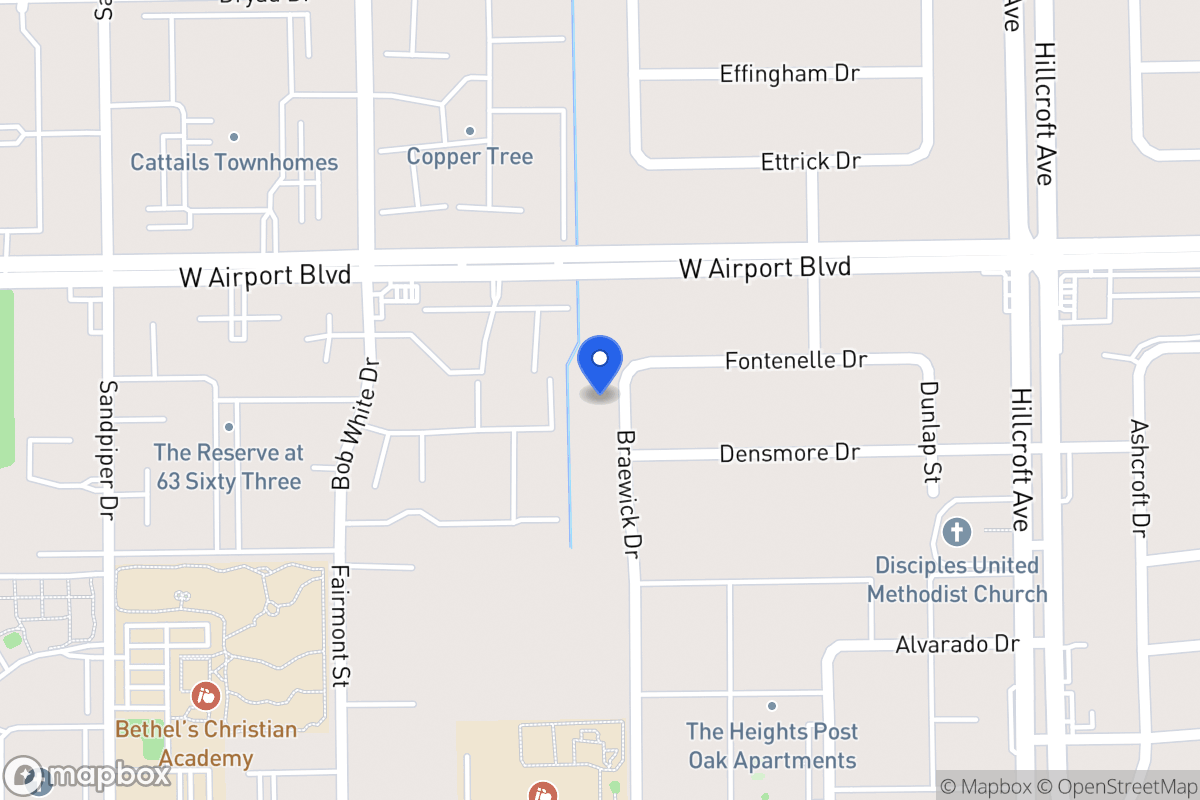 Map of 12318 Braewick Dr, Houston
