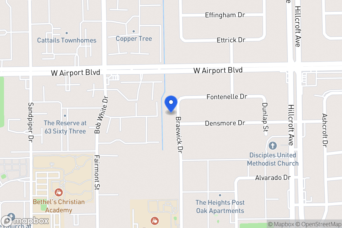 Map of 12322 Braewick Dr, Houston