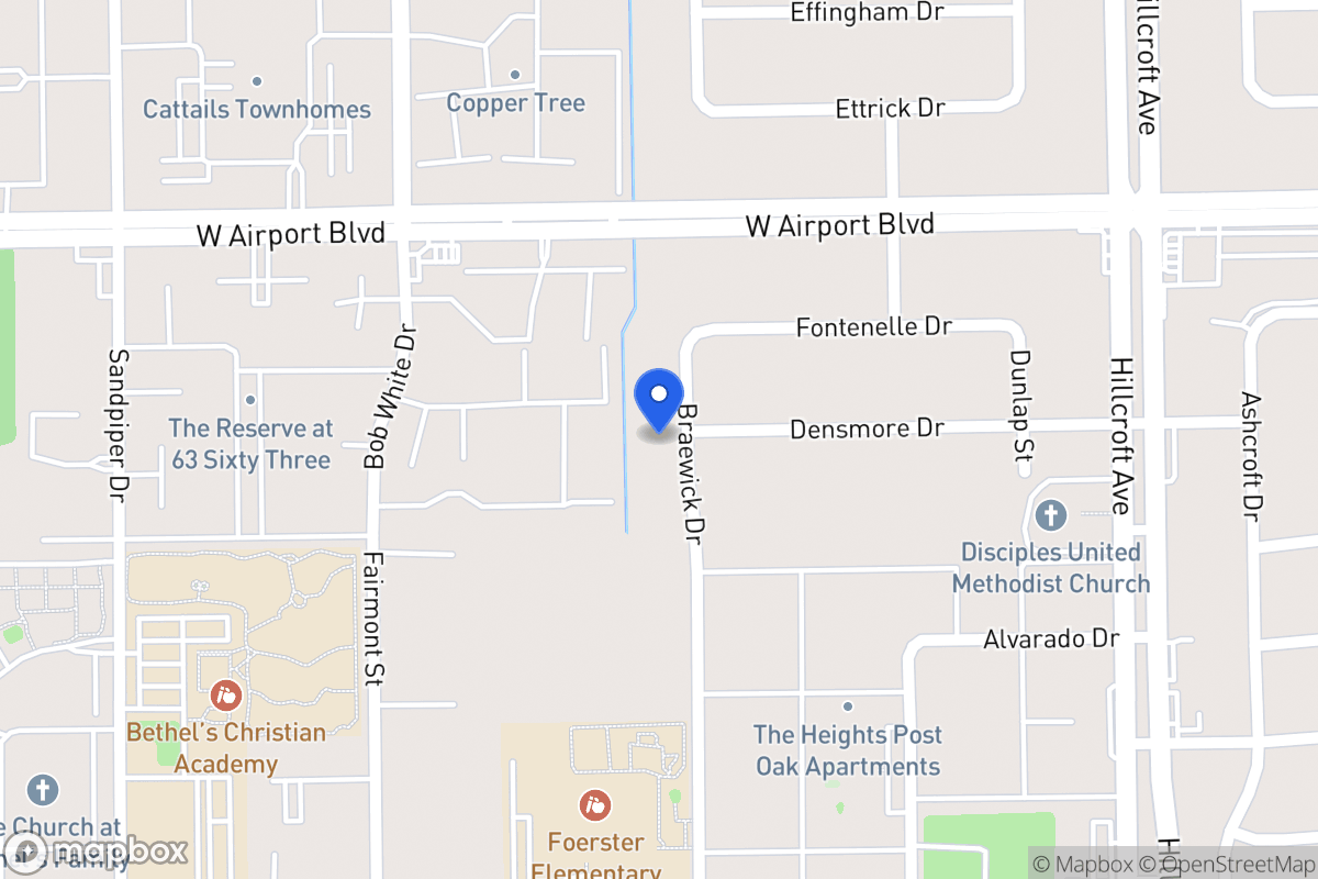 Map of 12330 Braewick Dr, Houston