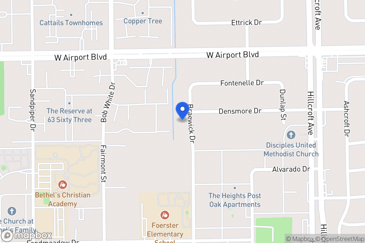 Map of Braewick Dr, Houston