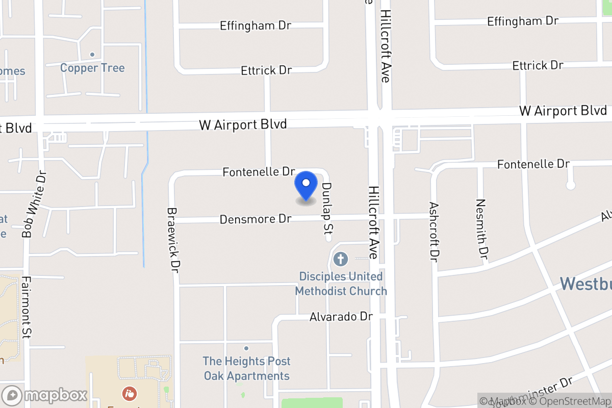 Map of 5914 Densmore Dr, Houston