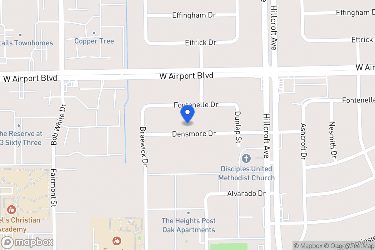 Map of 6006 Densmore Dr, Houston