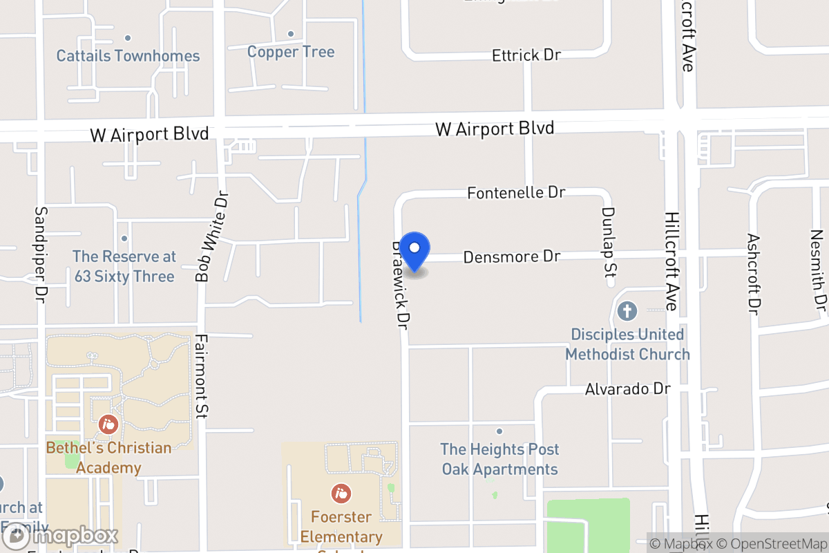Map of 6031 Densmore Dr, Houston