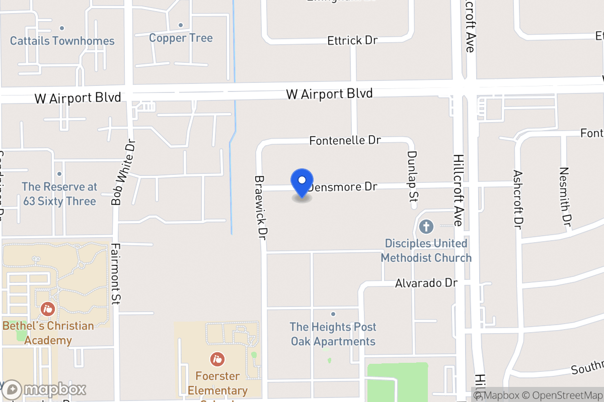 Map of 6019 Densmore Dr, Houston