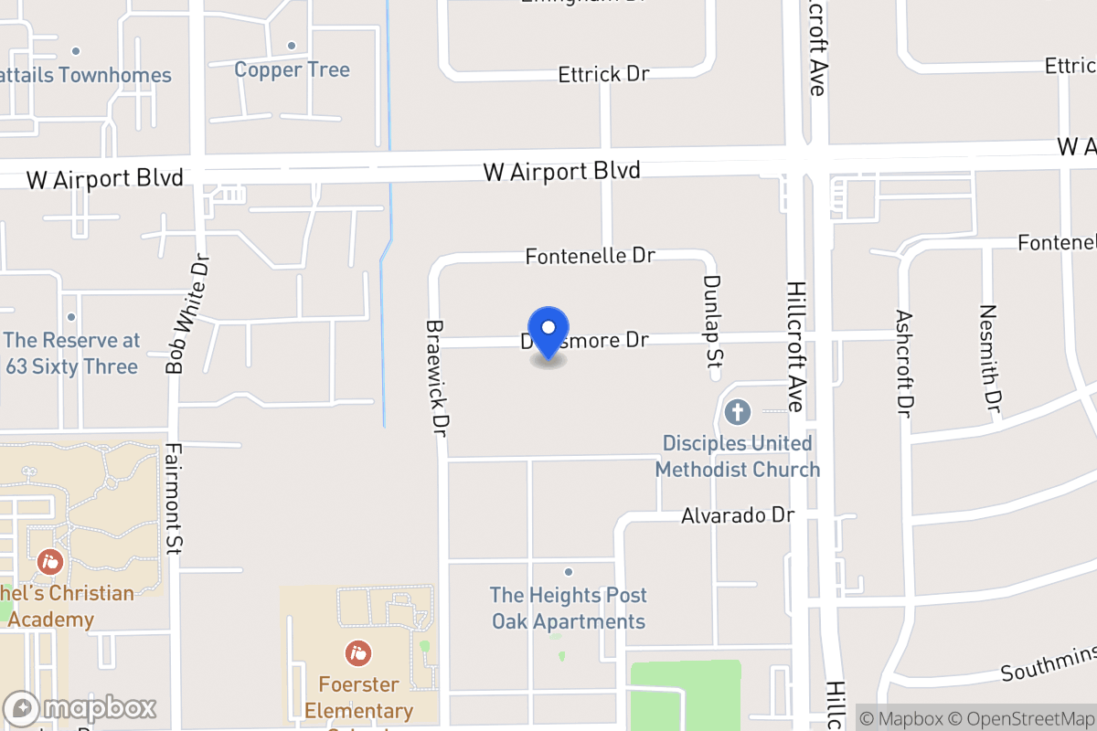 Map of 6011 Densmore Dr, Houston