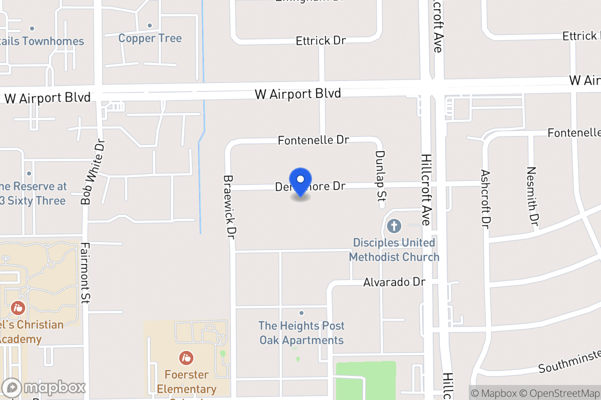 Map of 6007 Densmore Dr, Houston