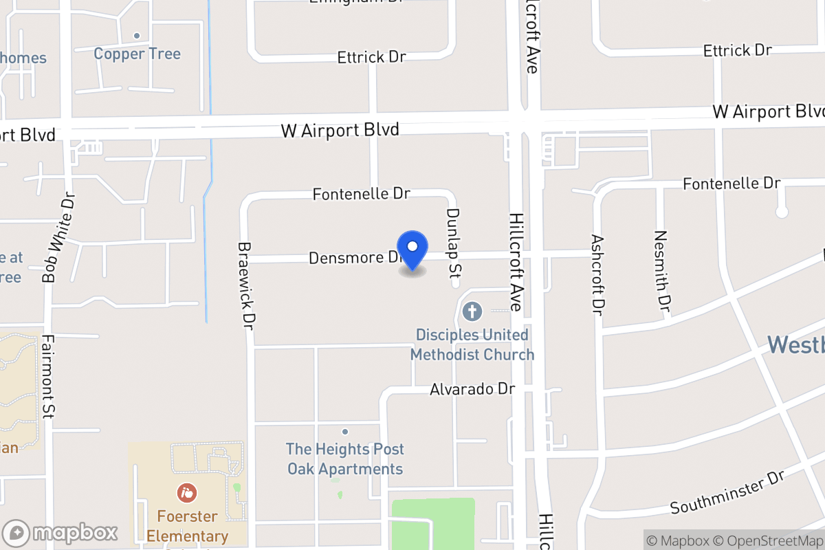 Map of 5919 Densmore Dr, Houston