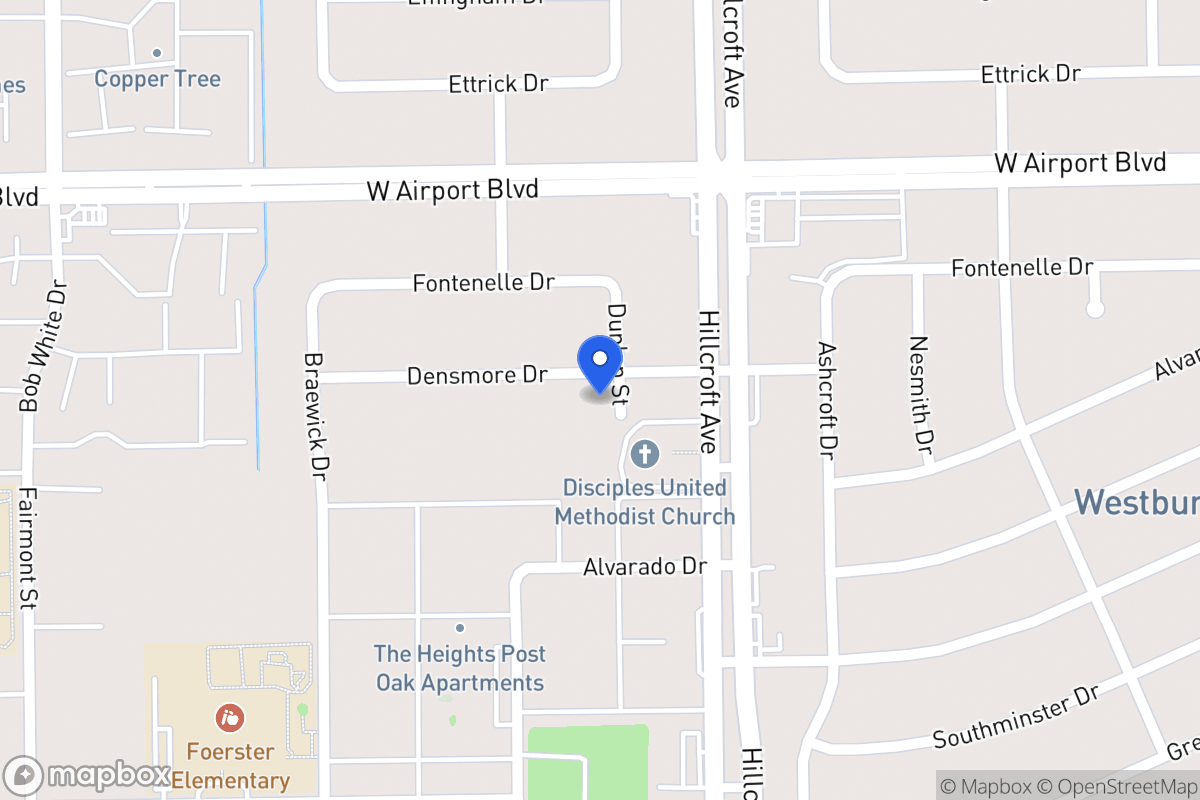 Map of 5911 Densmore Dr, Houston