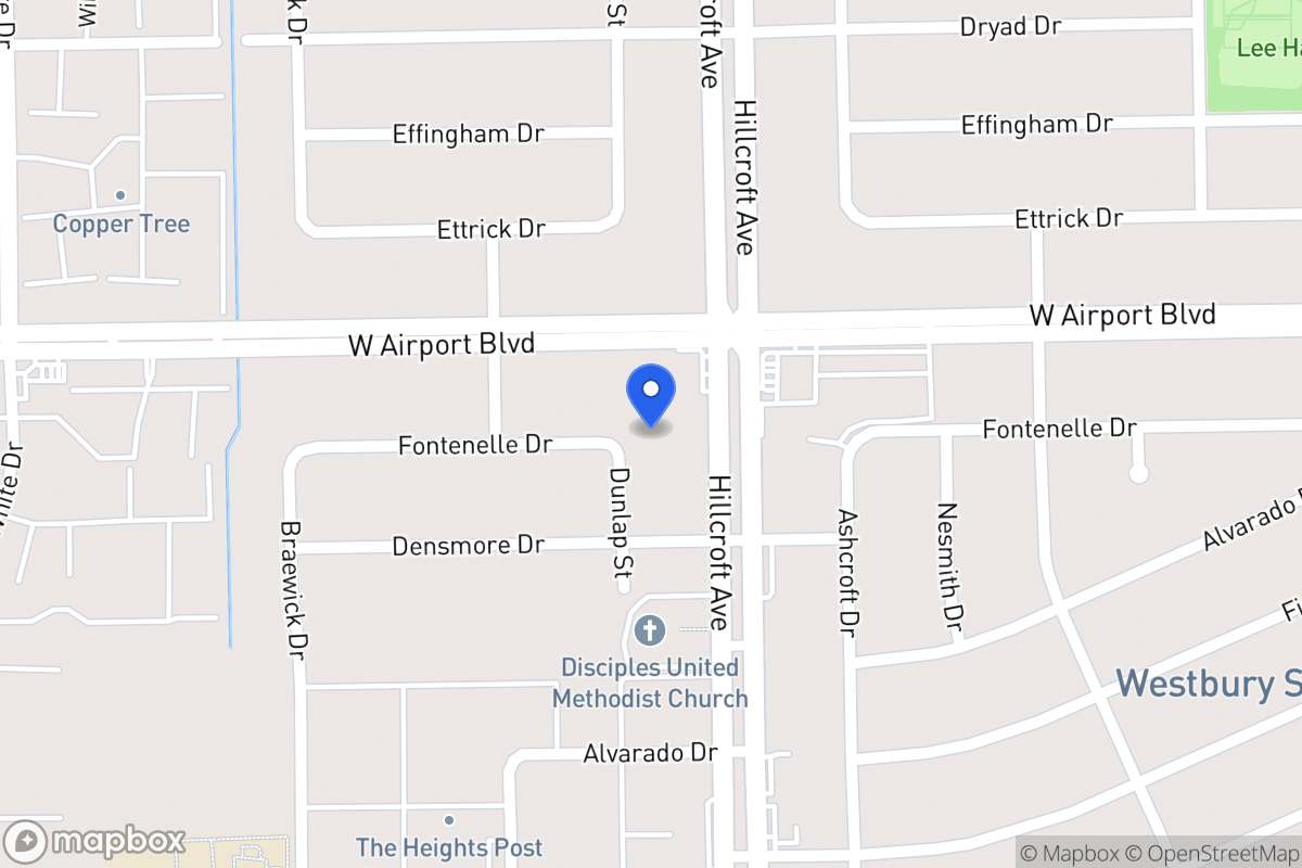Map of 12315 Dunlap St, Houston