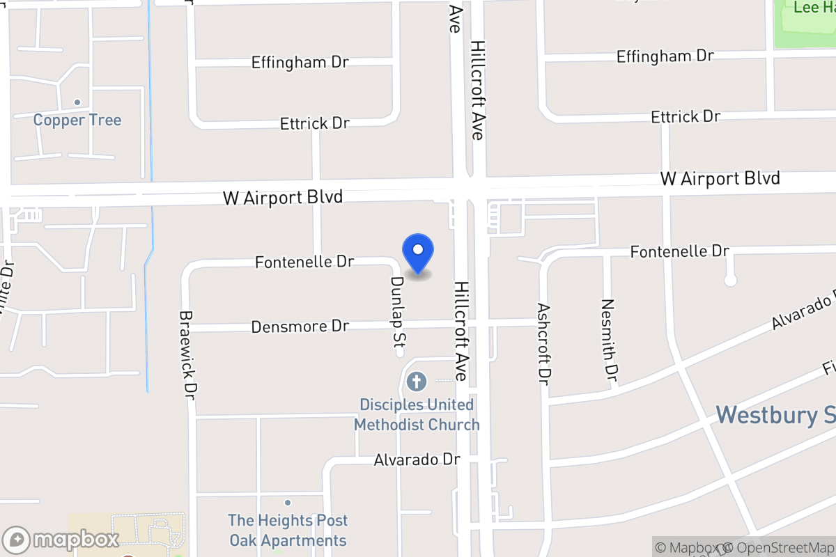 Map of 12319 Dunlap St, Houston