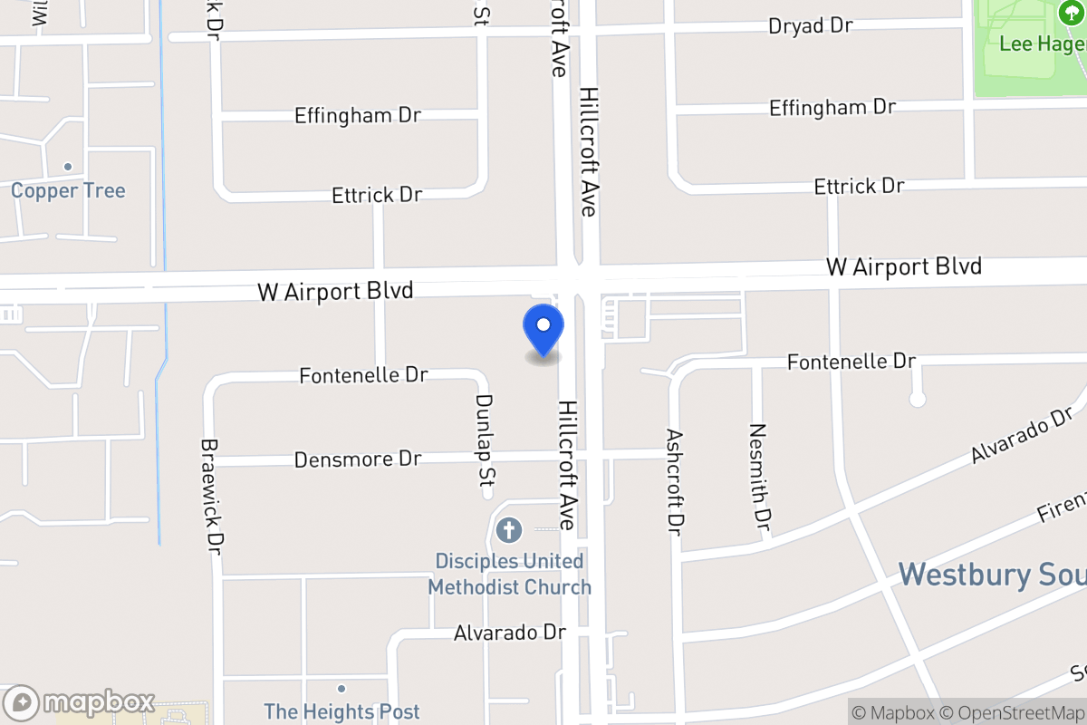 Map of 12310 Hillcroft St, Houston