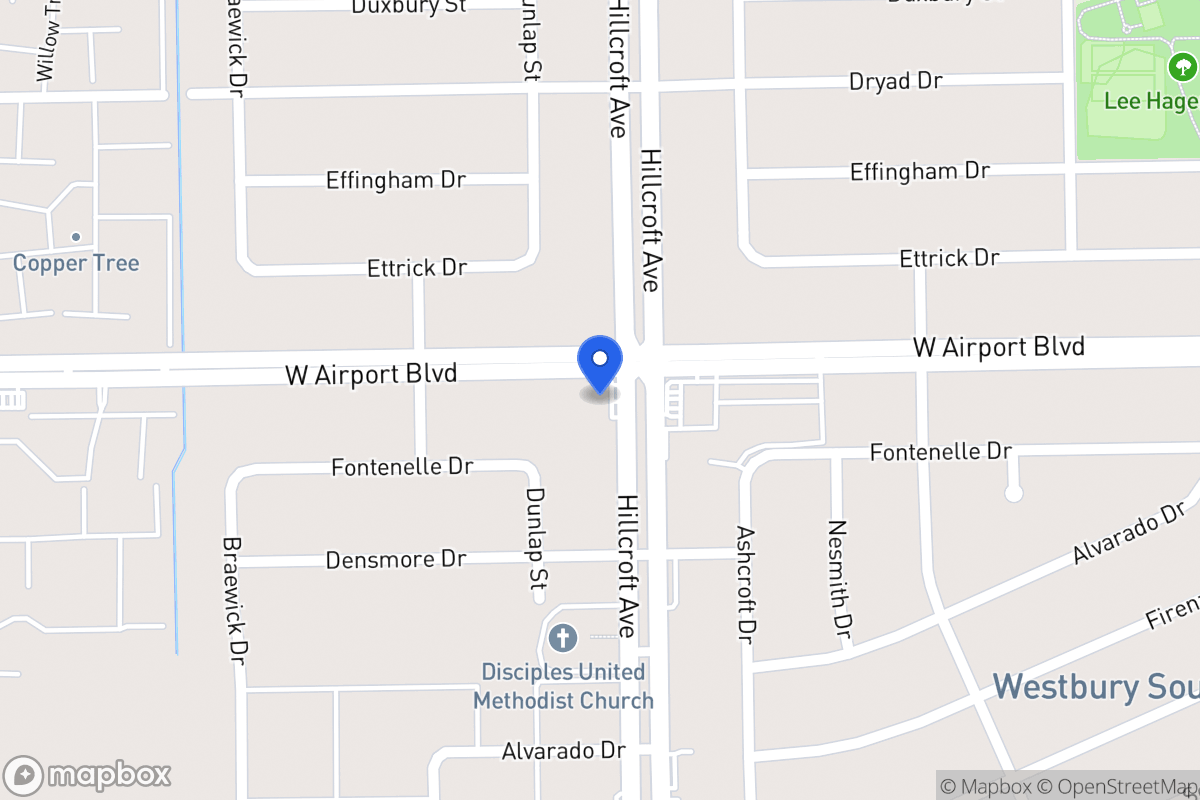 Map of 12302 Hillcroft St, Houston