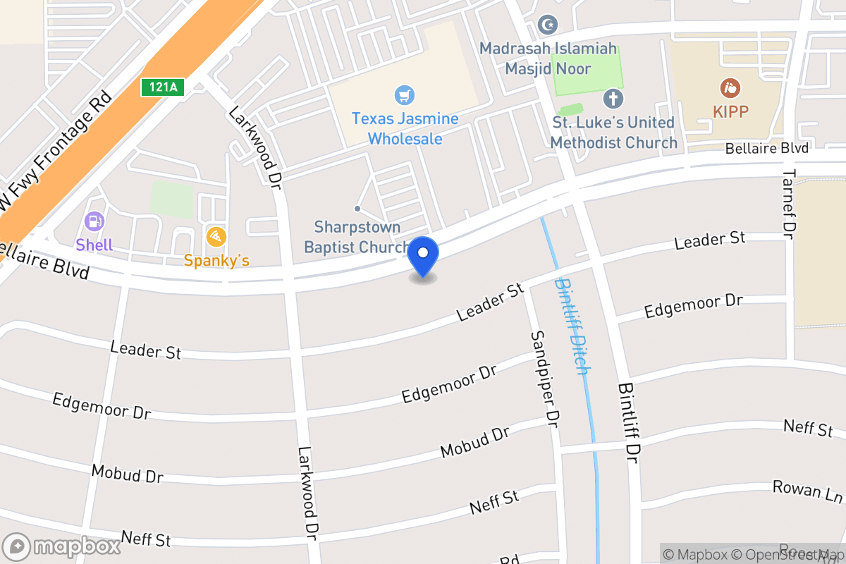 Map of 7003 Bellaire Blvd, Houston