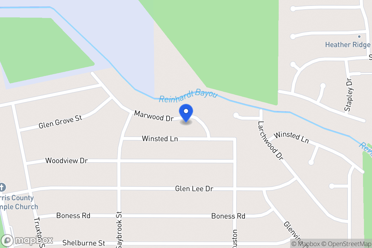Map of Marwood Dr, Humble