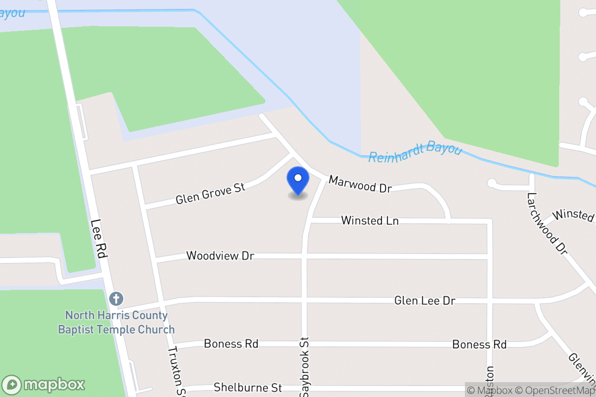 Map of 16711 Saybrook St, Humble
