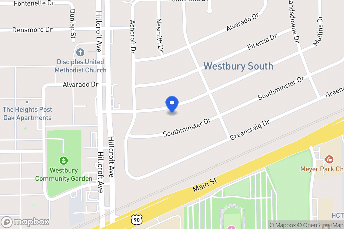 Map of 5831 Farwell Dr, Houston