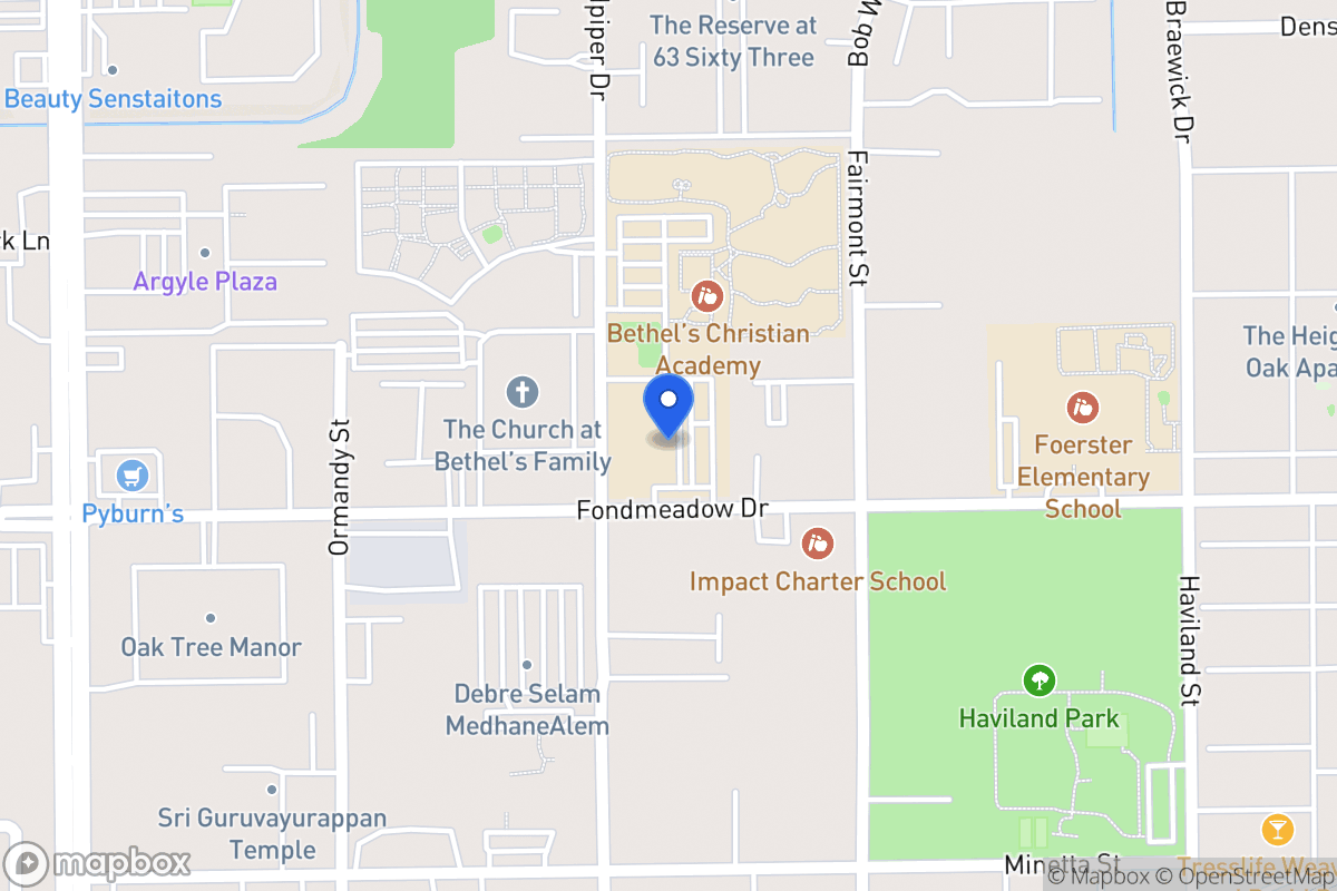 Map of 14432 Fonmeadow Dr, Houston