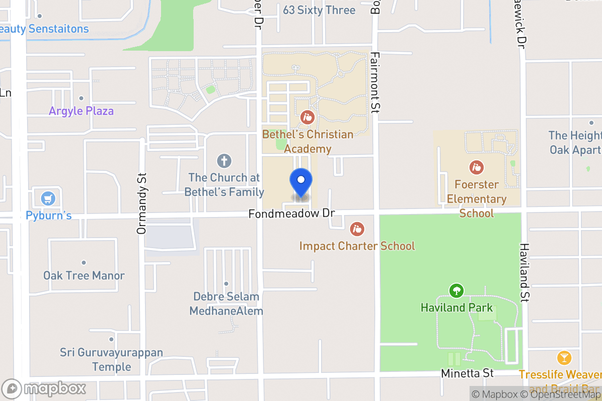 Map of 14442 Fonmeadow Dr, Houston