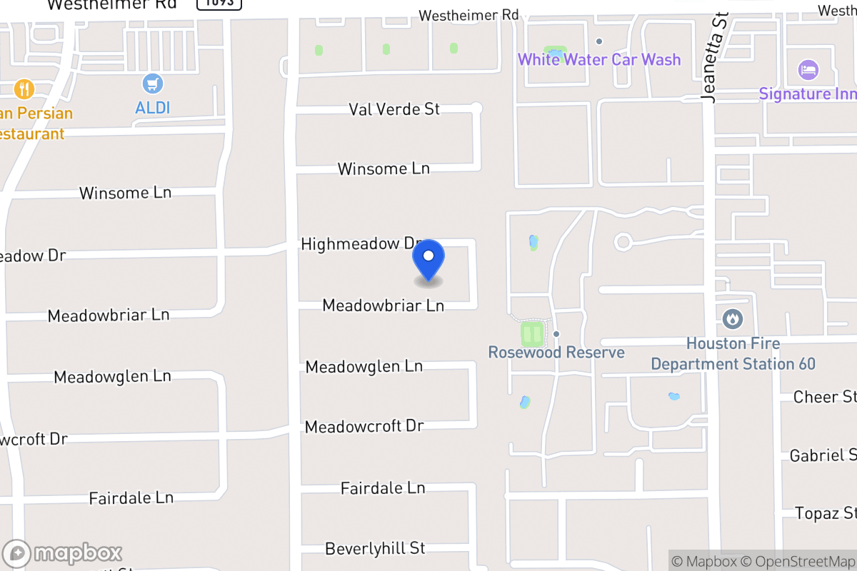 Map of 9318 Meadowbriar Ln, Houston