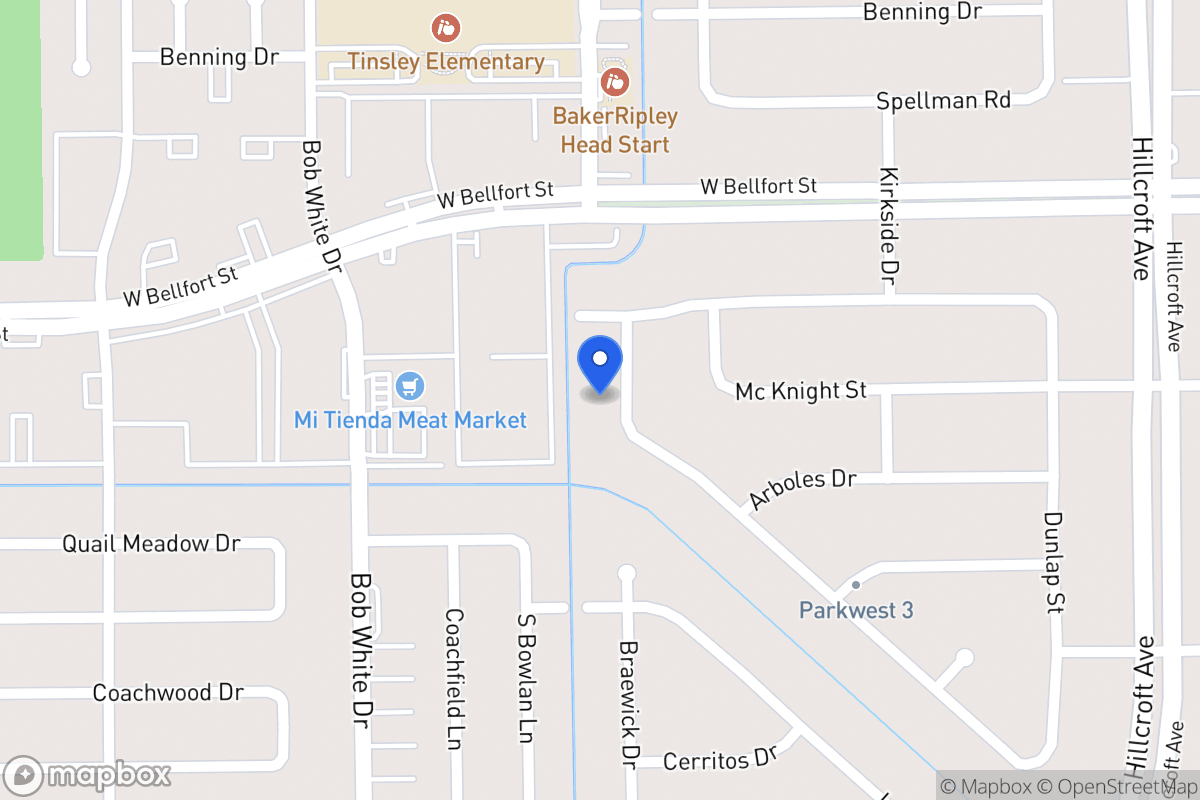 Map of 11414 Braewick Dr, Houston