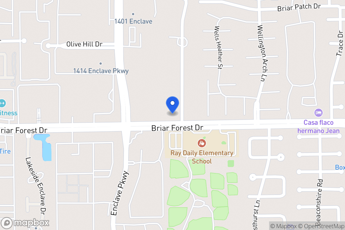 Map of 1418 Briar Bayou Dr, Houston