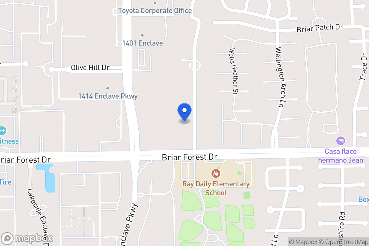 Map of 1414 Briar Bayou Dr, Houston