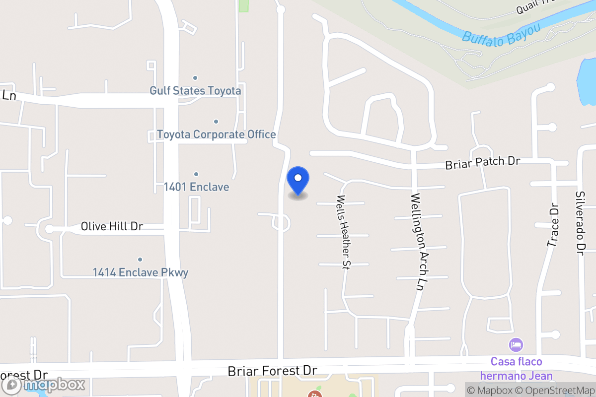 Map of 1307 Briar Bayou Dr, Houston