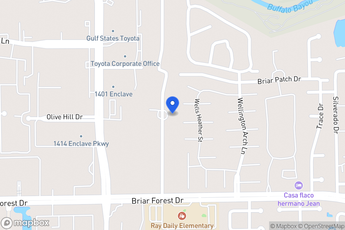 Map of 1315 Briar Bayou Dr, Houston