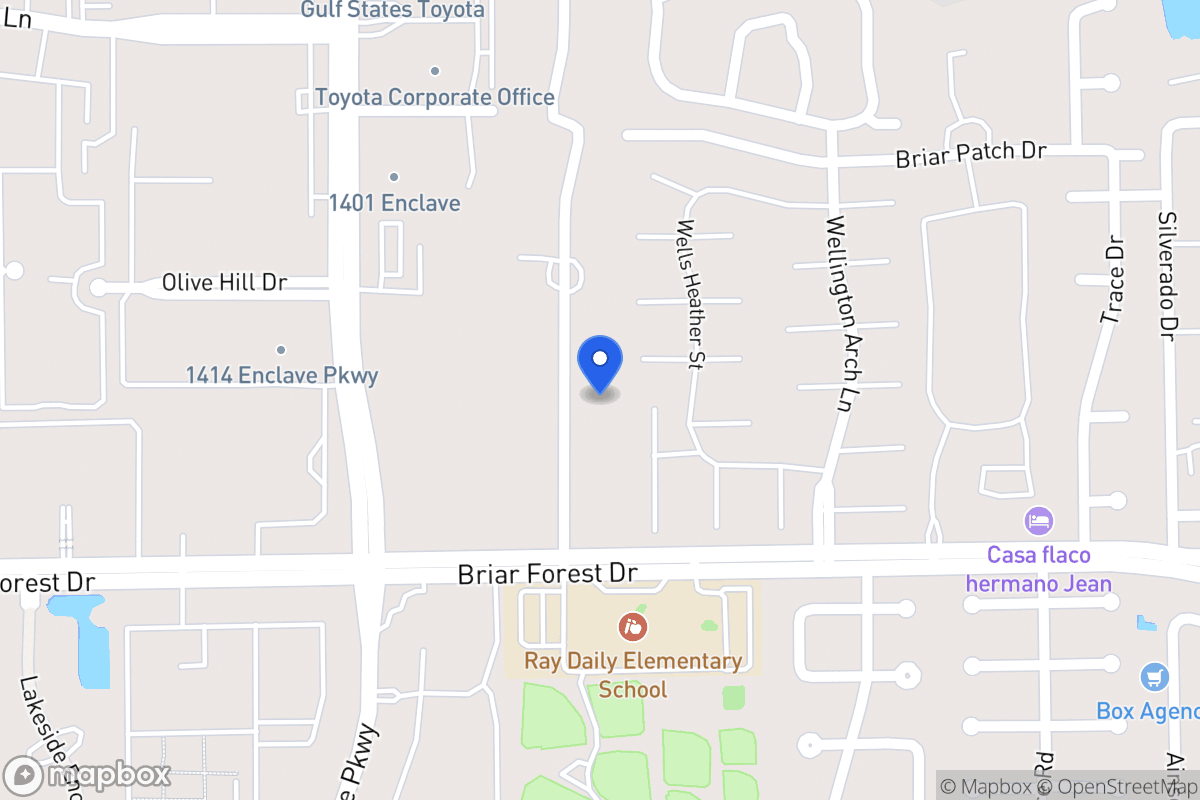 Map of 1407 Briar Bayou Dr, Houston