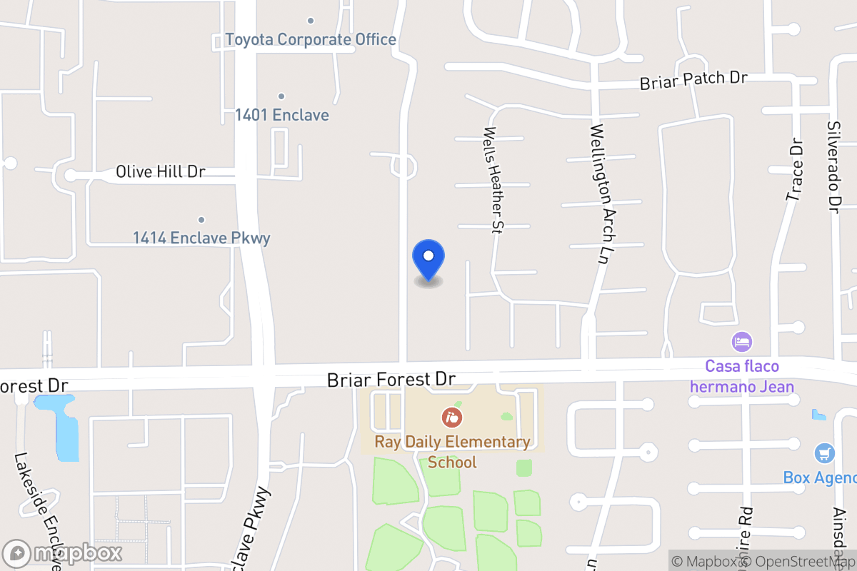 Map of 1411 Briar Bayou Dr, Houston