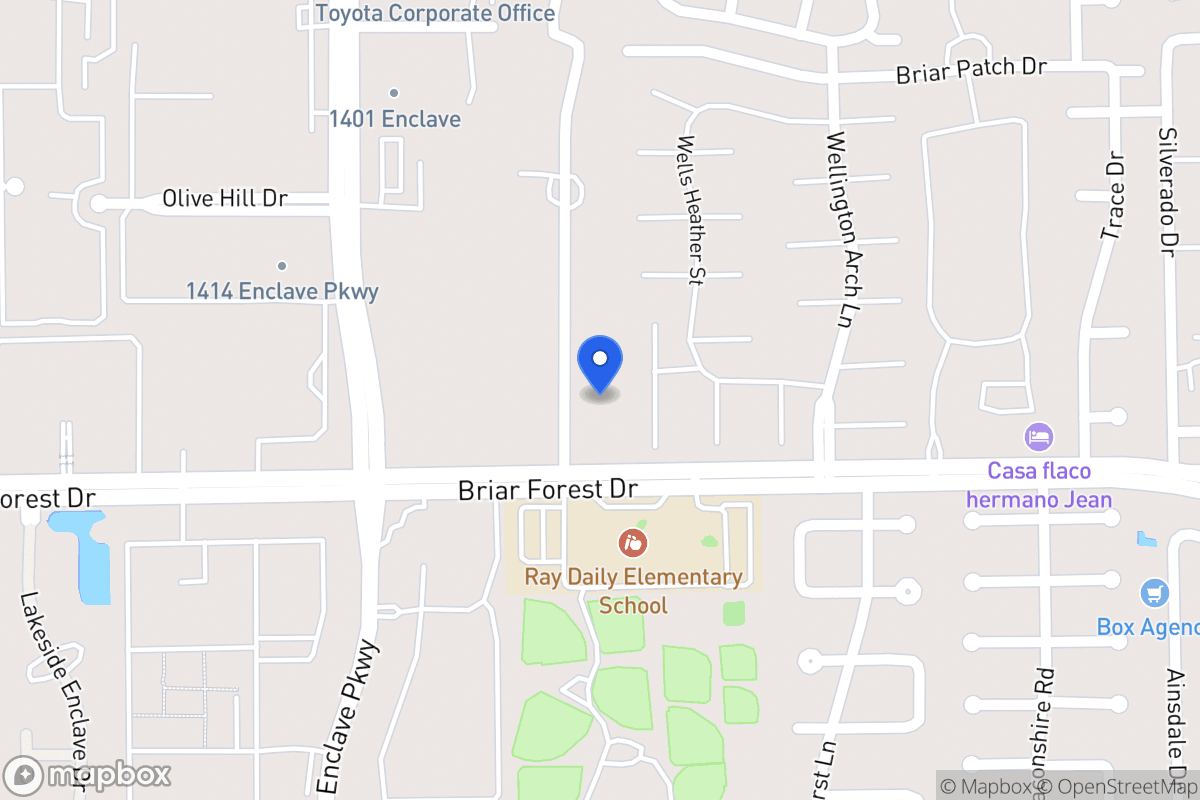 Map of 1415 Briar Bayou Dr, Houston