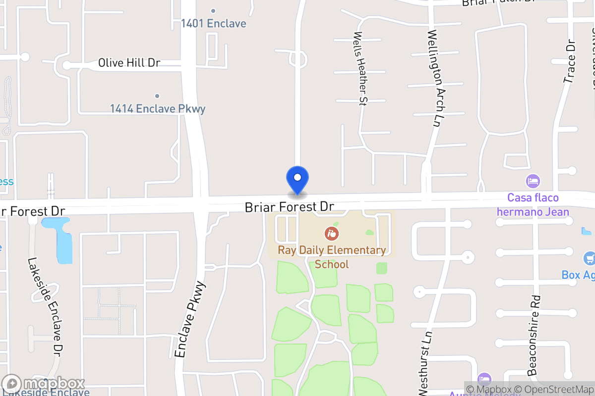 Map of Briar Bayou Dr, Houston