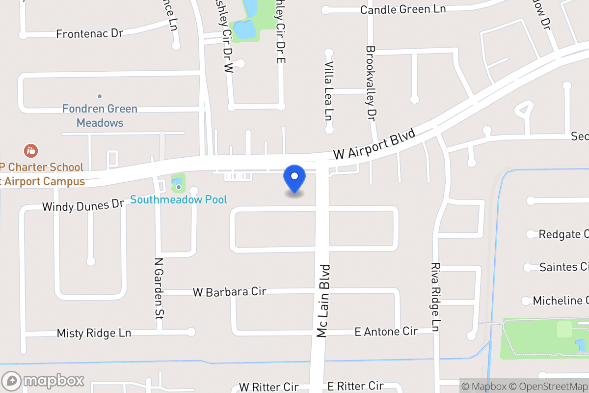 Map of W 15410 Westwood Cir, Houston