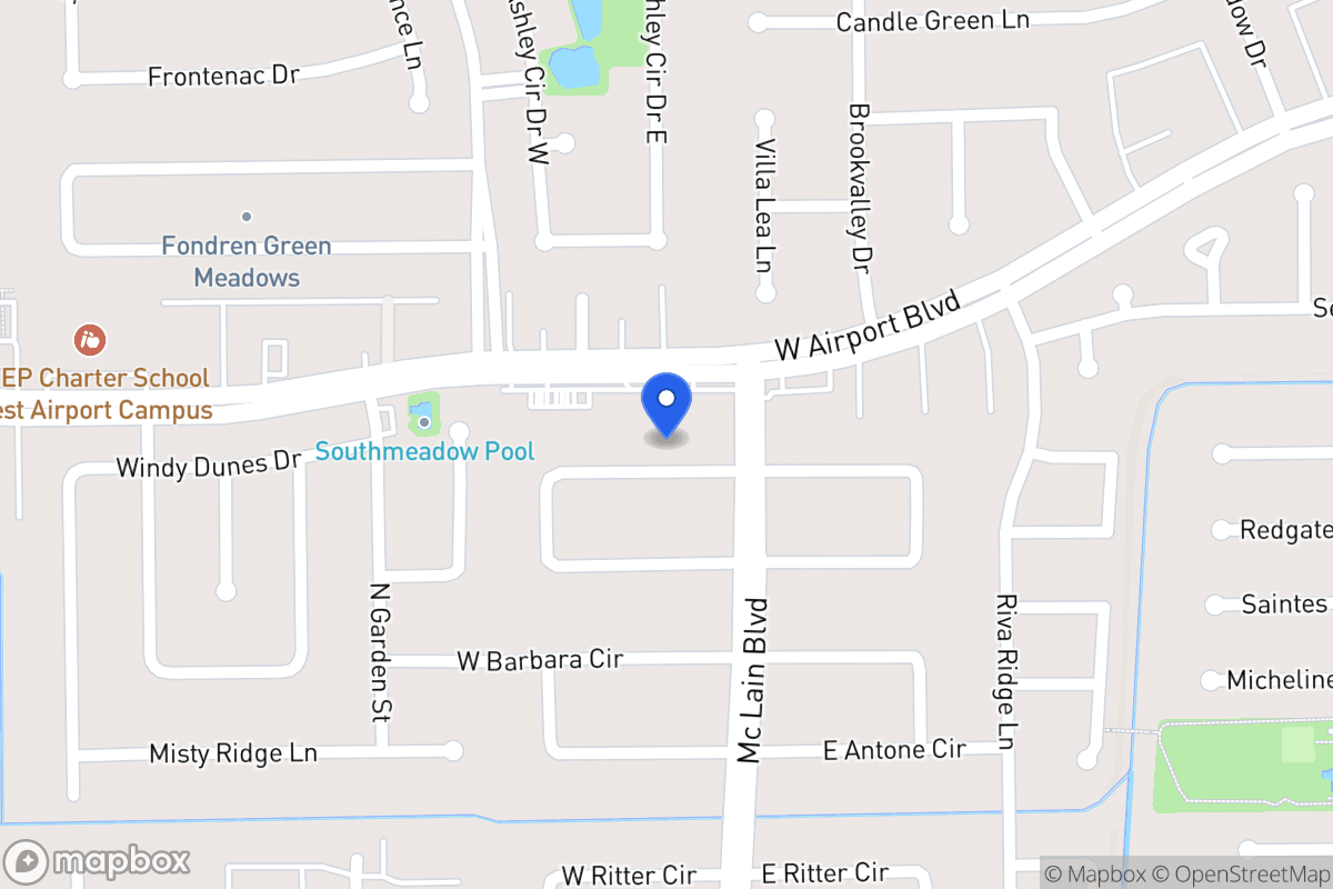 Map of W 15414 Westwood Cir, Houston