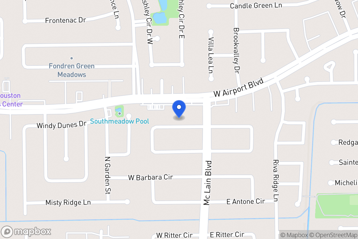 Map of W 15418 Westwood Cir, Houston