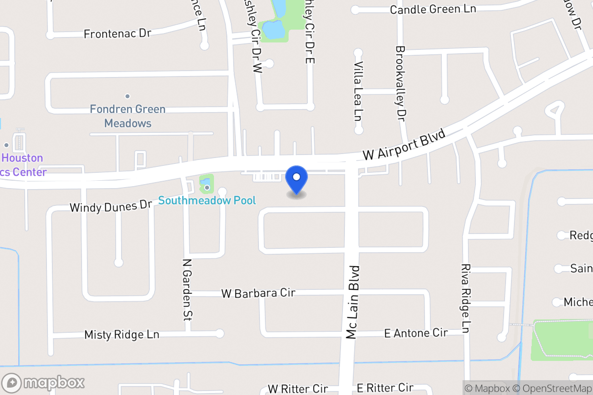 Map of W 15422 Westwood Cir, Houston