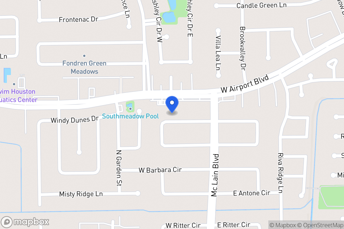 Map of W 15430 Westwood Cir, Houston