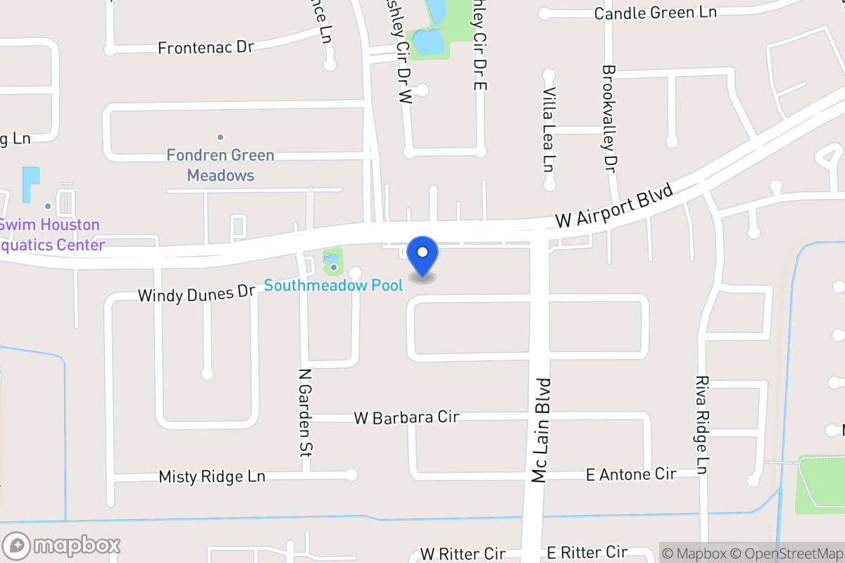 Map of W 15434 Westwood Cir, Houston