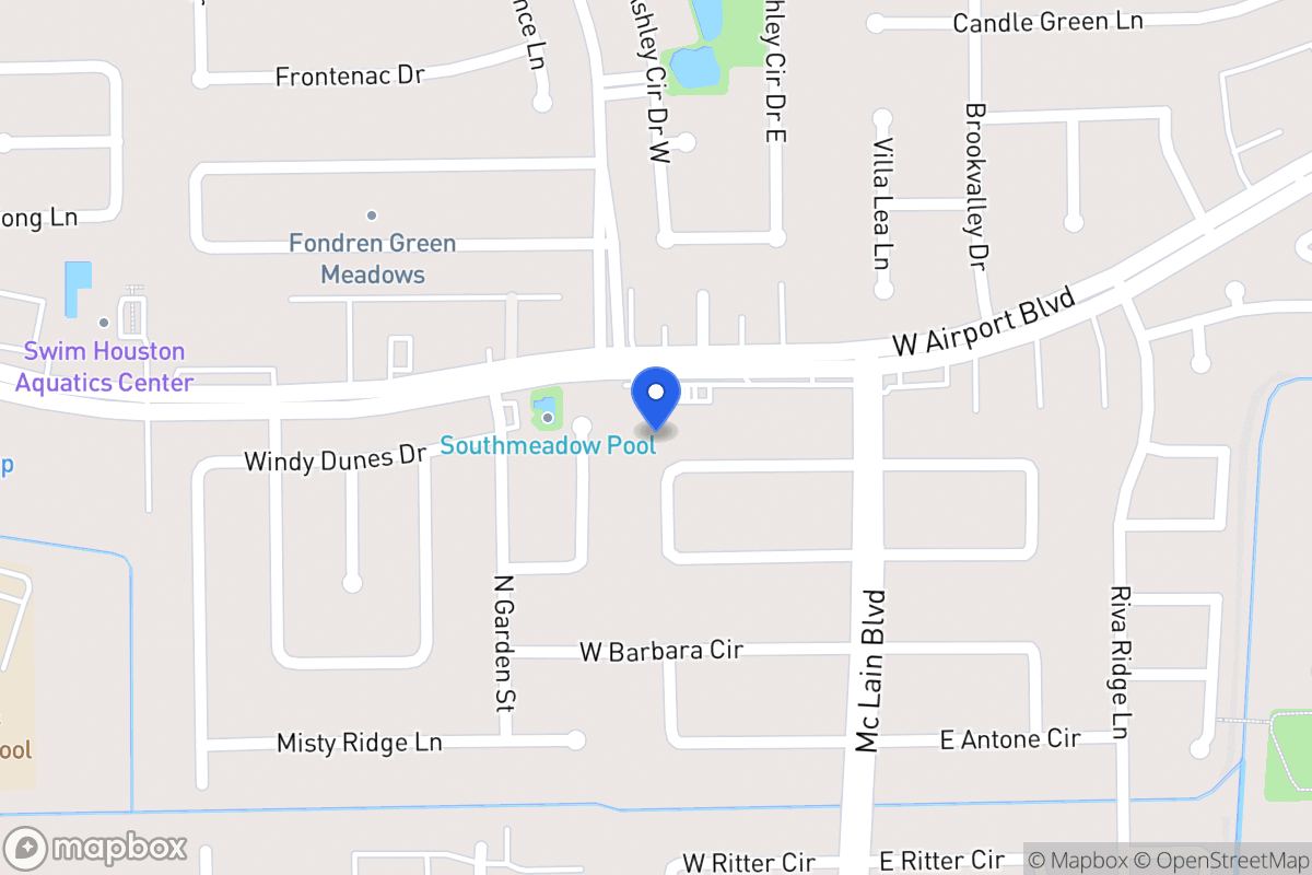 Map of W 15438 Westwood Cir, Houston