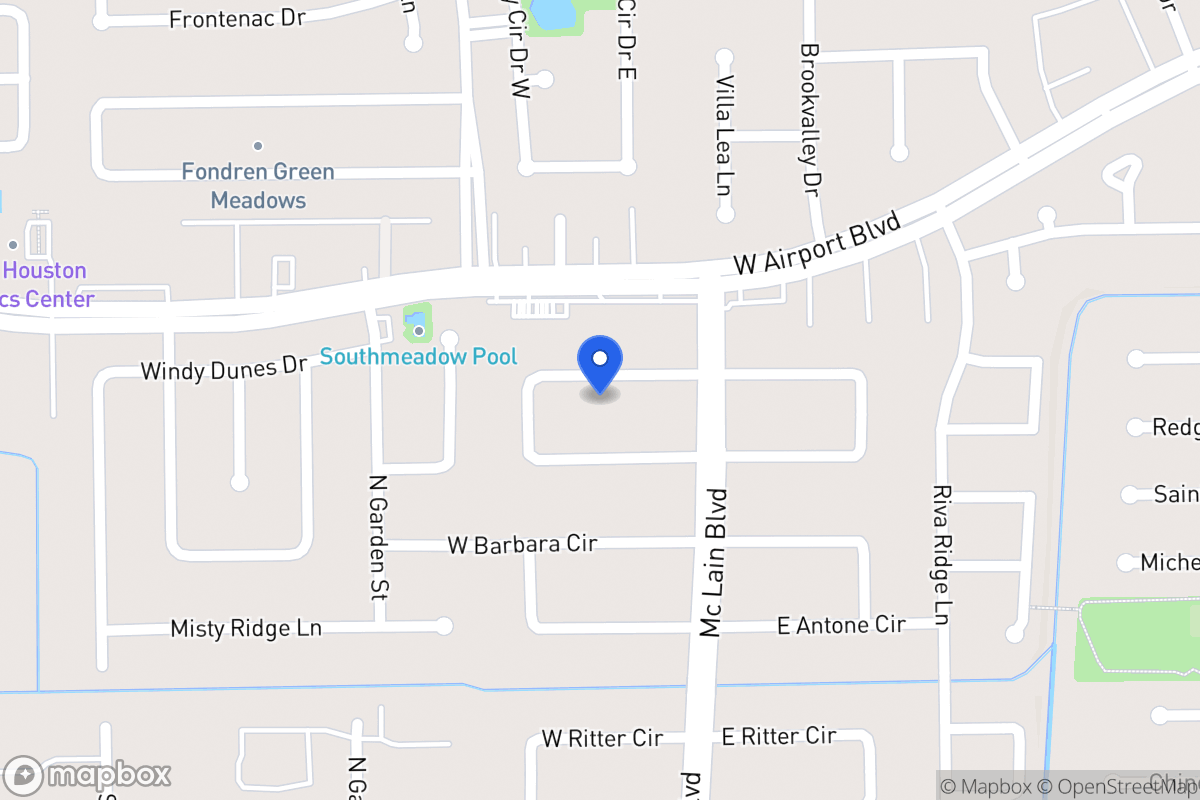Map of W 15423 Westwood Cir, Houston