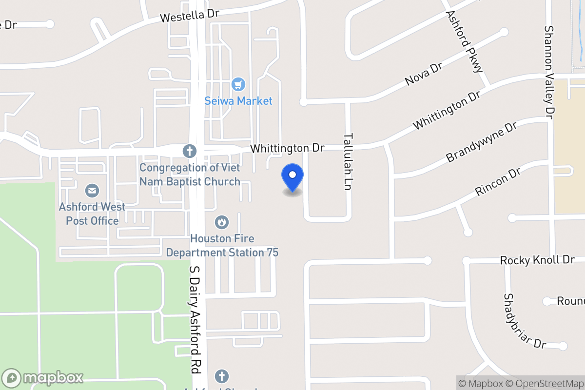 Map of 1918 Ashford Hollow Ln, Houston