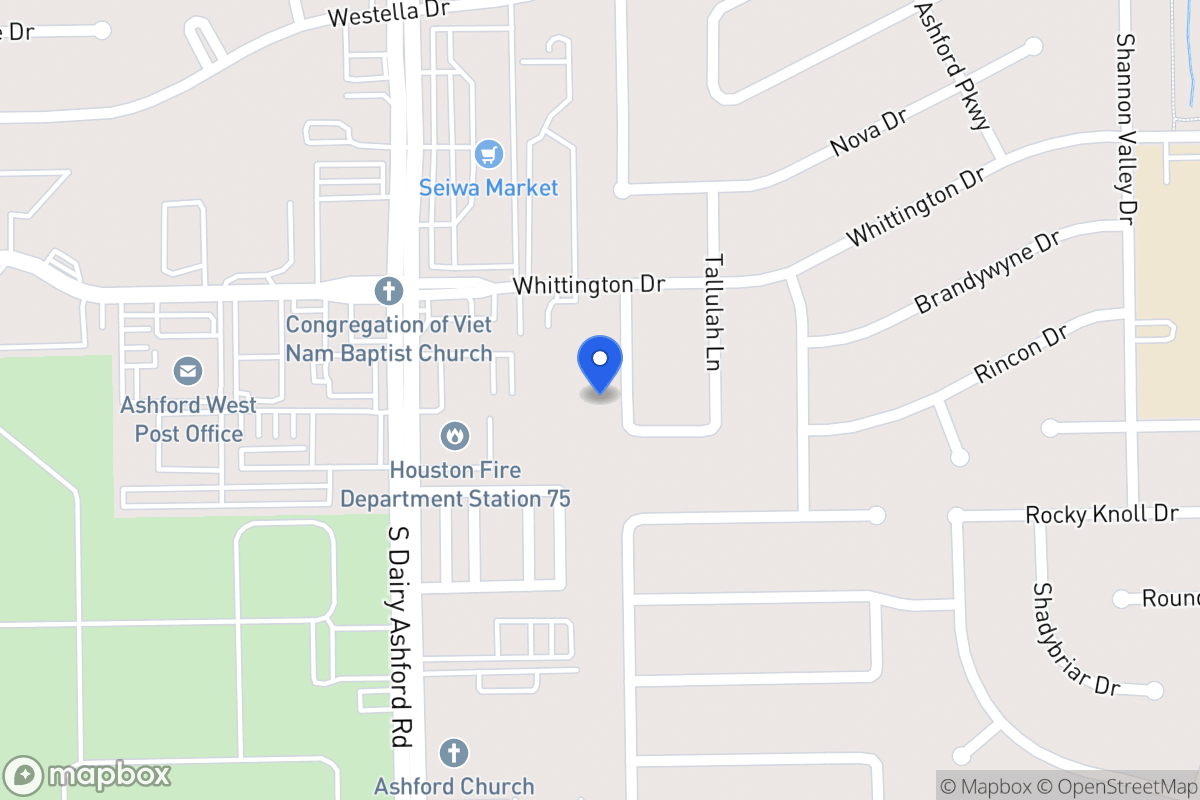 Map of 1922 Ashford Hollow Ln, Houston
