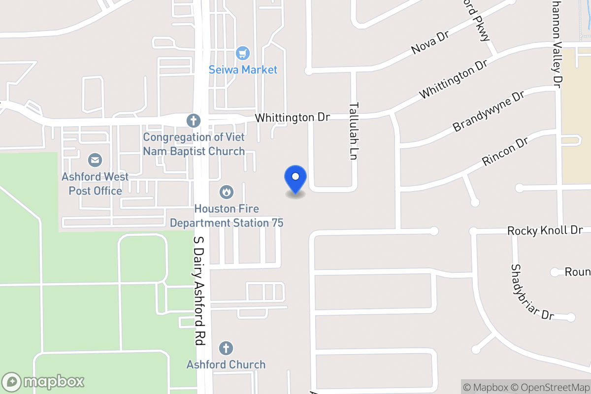 Map of 1930 Ashford Hollow Ln, Houston
