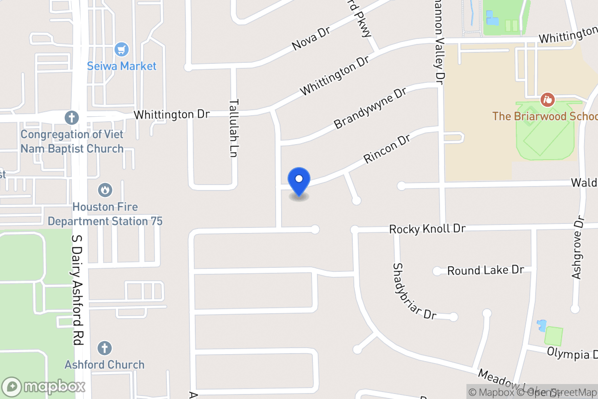 Map of 12419 Rincon Dr, Houston