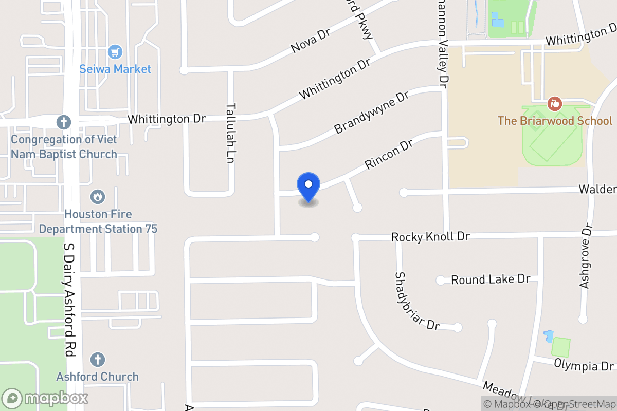 Map of 12415 Rincon Dr, Houston