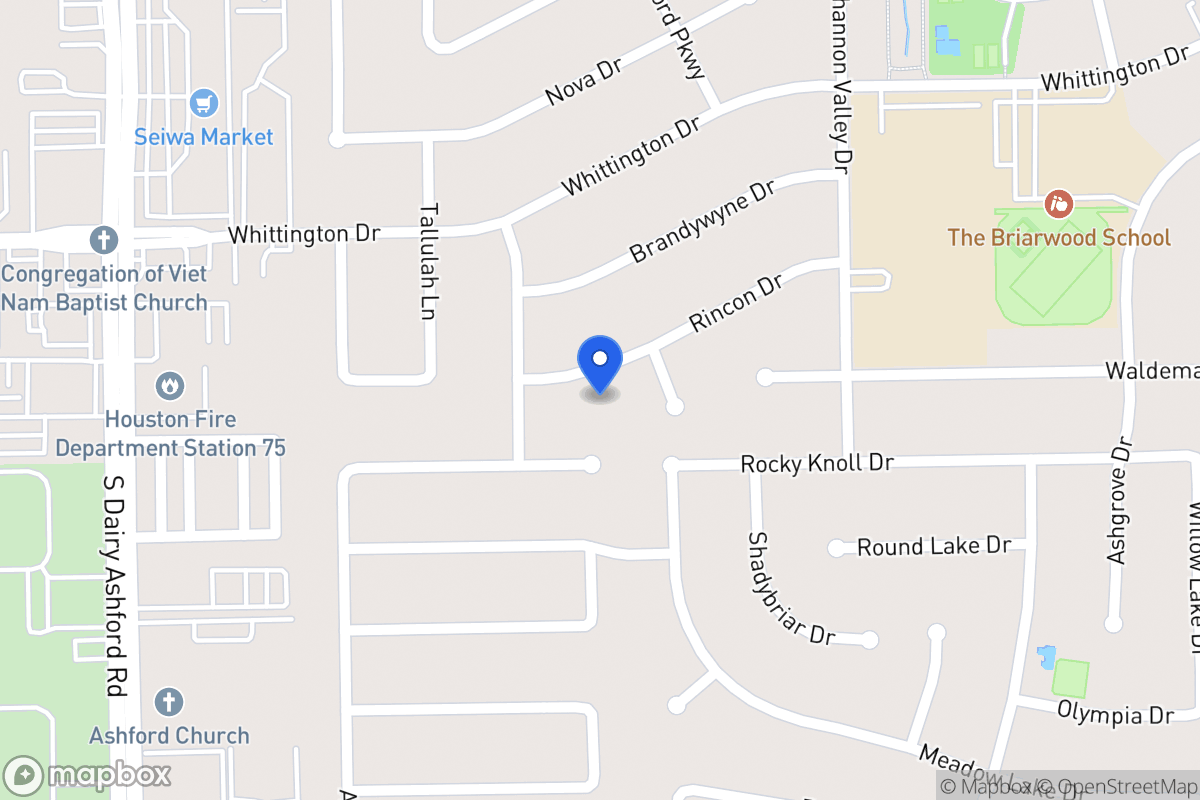 Map of 12411 Rincon Dr, Houston