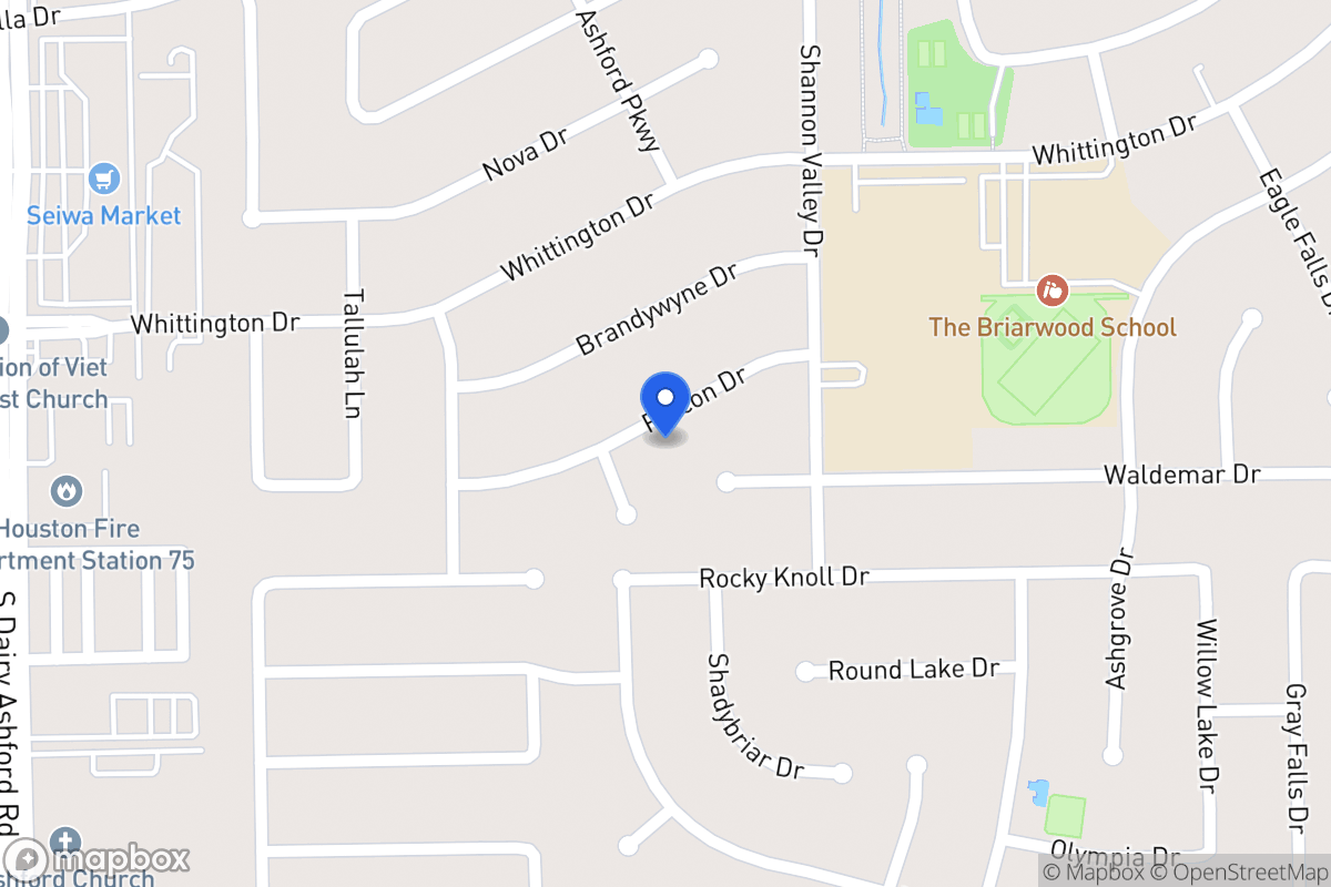 Map of 12331 Rincon Dr, Houston