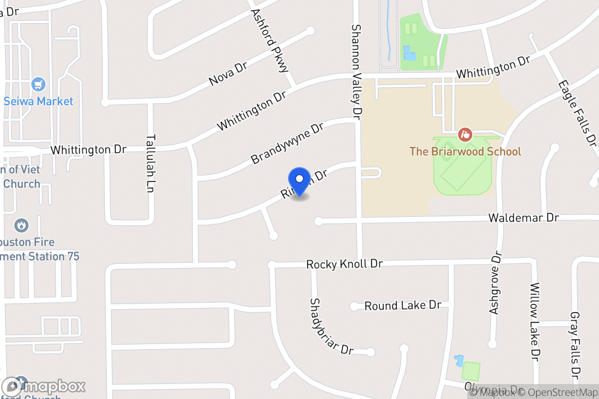 Map of 12327 Rincon Dr, Houston
