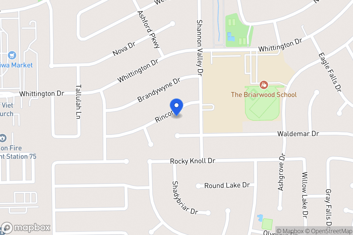 Map of 12319 Rincon Dr, Houston